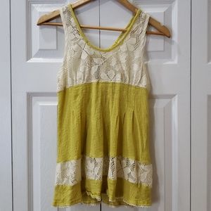 Free People Open Back Lace Top